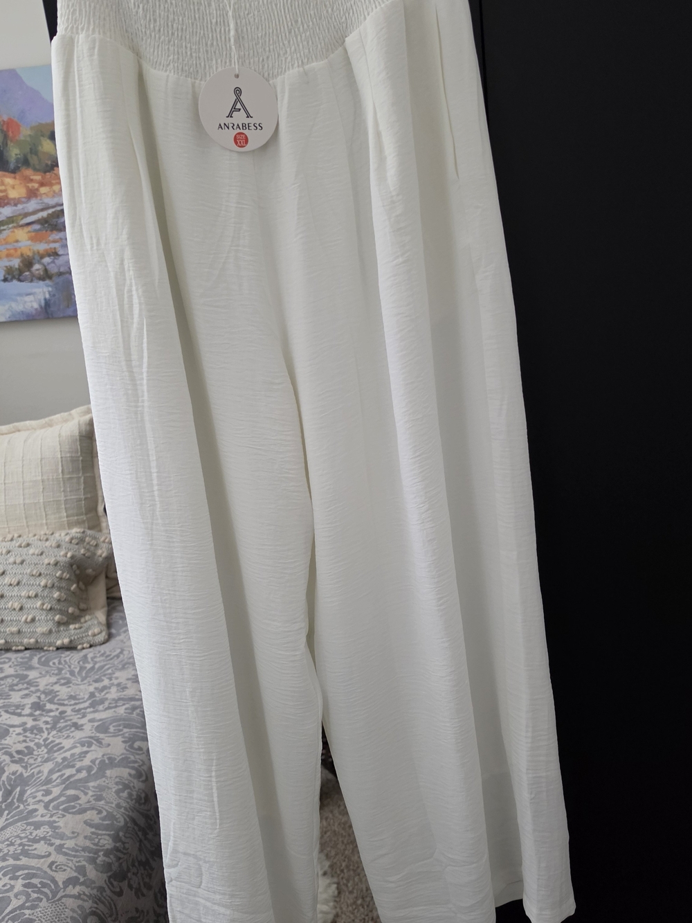Women’s Wide-Leg Cream Palazzo Pants NWT